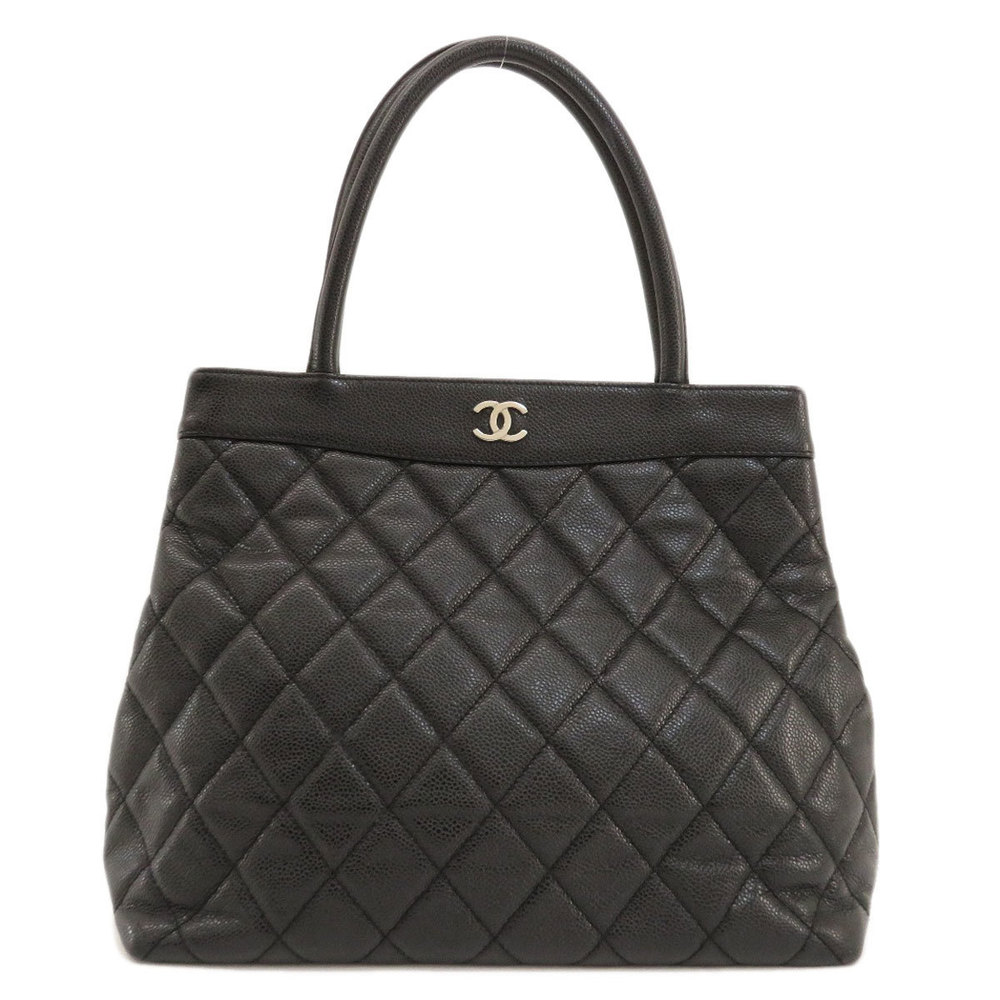 Chanel Matelasse Coco Mark Silver Metal Fittings Tote Bag